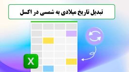 تبدیل تاریخ میلادی به شمسی در اکسل